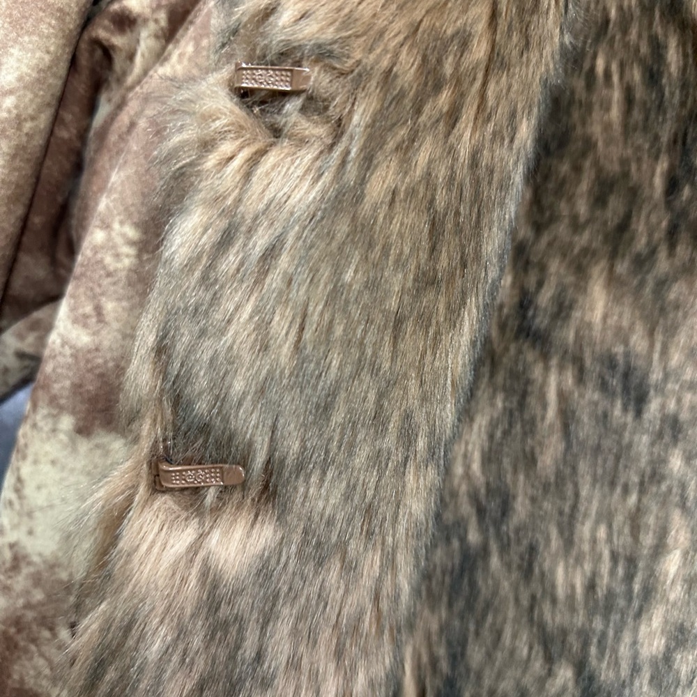 Cripple Creek Leather Penny Lane Western Style Coat Jacket Faux Fur Size XL - Picture 7 of 10